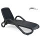 Nardi Alfa Sun Loungers in Anthracite Trama (set of 4)