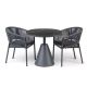 Bahza Round Table with Paslow Rope Dining Chair - 3 Piece Set