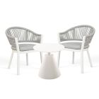 Bahza Round Coffee Table with Sofia Rope Dining Chair - 3 Piece Set