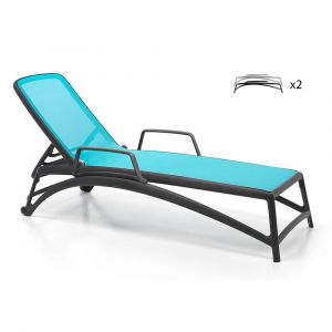 Nardi Atlantico Sun Loungers with Arm Rest (set of 2)