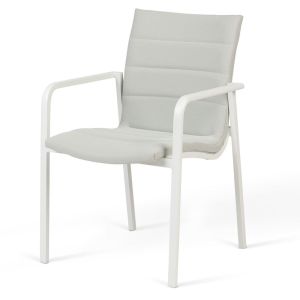 Santa Monica Outdoor Dining Chair-Light Grey 1x left Melb Showroom