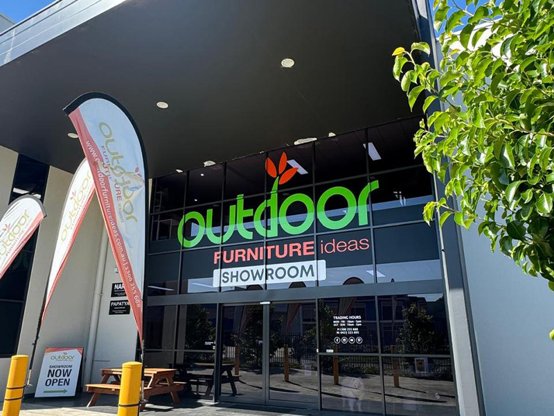 Outdoor furniture showroom display
