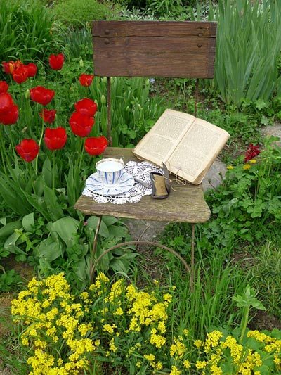 Reading Books Outdoors