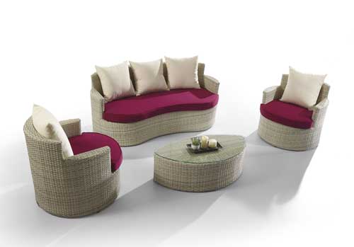 Sorrento 4 Piece Outdoor Wicker Lounge Setting